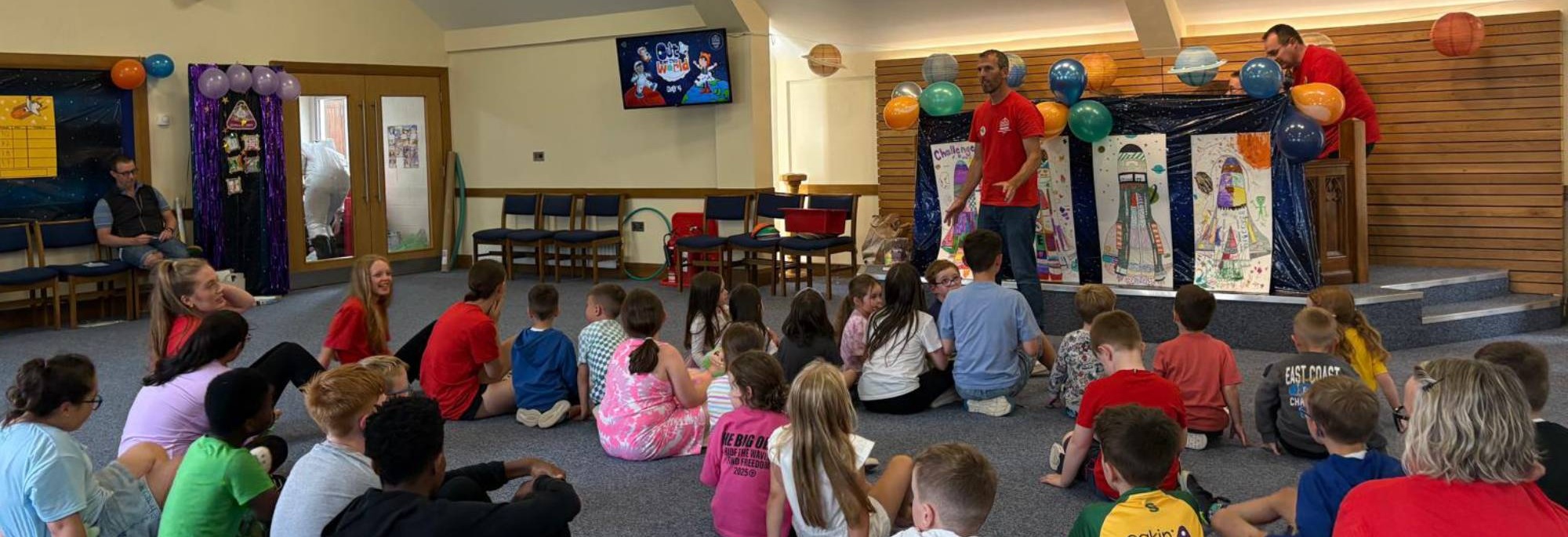 A picture of children attending Knock Holiday Bible Club